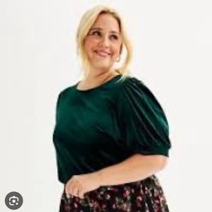 Draper James Plus Size Velvet Top NWT